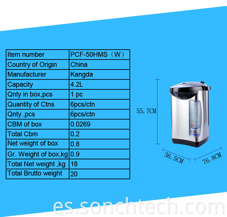 electric kettle 5.0 liter